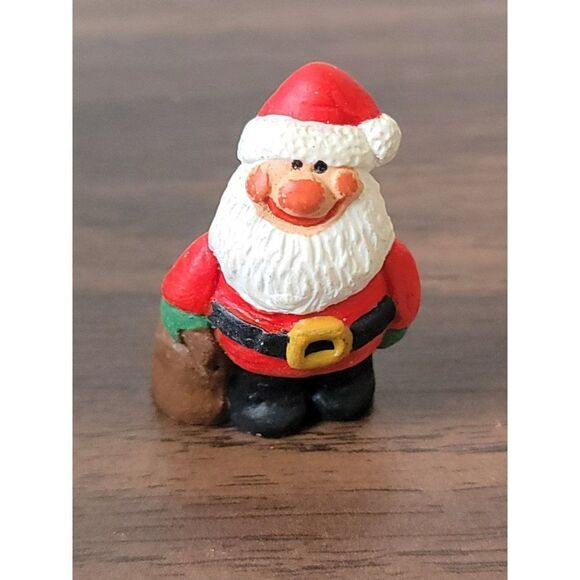 AL 1987 mini Santa toy sack Jolly Happy Village accessory Xmas decor - Picture 1 of 5